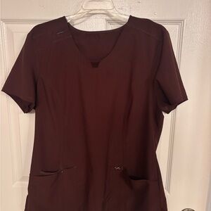 Cherokee infinity Women's Brown Scrub Top